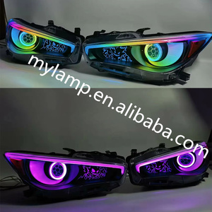 Faro Delantero Modificado para Infiniti Q50 Sedán 2014-2023, Faro LED RGB Personalizado con Halo de Turbina, Ojo de Demonio, Luz Delantera - Product Image 4