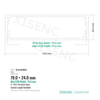Boîtier en aluminium personnalisé de 79x24 mm pour appareils de communication embarqués