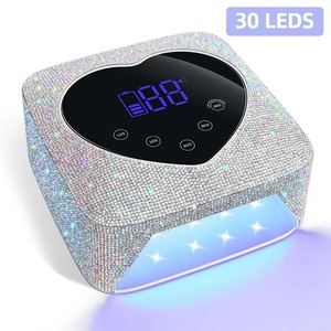 72W Rechargeable Cordless Manicure Pedicure Machine UV LED Nail Lamp with Heart Shaped Rhinestone Wireless Nail <b>Tools</b> - Product Image 2