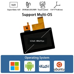 Yunlea 4.3 Inch PCAP Touch Panel 480x272 Dots 4.3&quot; TFT LCD Display Modules - Product Image 3
