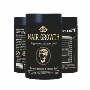 Suplemento Dietético OEM para el Crecimiento del Cabello en Hombres, con Extractos Herbales de Ashwagandha y Curcumina, 120 Cápsulas - Product Image 2