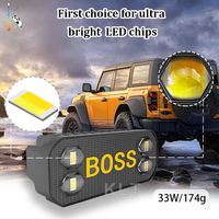 Nouvelle lampe de travail KLT style Boss 4/6 LED, phare de conduite tout-terrain à faisceau spot pour camions, Jeeps, tracteurs, SUV, ATVs, bateaux