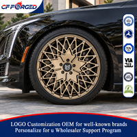 Offre Spéciale – Jantes en Alliage Forgé 2 Pièces 19x8.5 20x9.0 20x10 Bronze Doré 5x120 à Bord Profond pour Cadillac CT6 V-Sport Berline