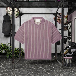 Chemises de sport pour hommes à manches courtes, antibactériennes, à séchage rapide, 100% coton, tricotées, personnalisées, pour le golf, vêtements de gym - Product Image 3