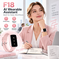 Bracelet Enregistreur Vocal IA BT 5.3 sans écran avec téléchargement automatique vers le cloud et interaction pour usage professionnel