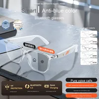 Lunettes Intelligentes de Haute Qualité 5,3 Pouces Anti-Lumière Bleue pour l'Extérieur avec Fonction de Changement de Couleur et Casque Audio Compatible Appels