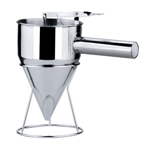 En stock: Dispensador de masa en forma de cono para bolas de pulpo de acero inoxidable con soporte metálico, herramienta para hornear y repostería, separador - Product Image 5