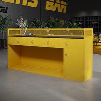 Comptoir de réception en métal de style industriel, de forme oblongue, pour bar commercial, salle de sport, petite taverne - Design multifonctionnel en fer forgé