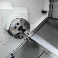 Tour CNC à banc incliné robuste avec 12 axes et 4 broches pour un contrôle de haute précision, nouveau design compact