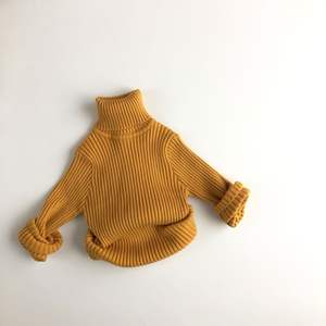 Suéter de Punto Acanalado para Bebé Niña/Niño, Cuello Alto, Primavera/Otoño/Invierno, Jersey de Punto para Niños, Color Sólido, Ropa para Bebés de 3 a 12 Años - Product Image 6