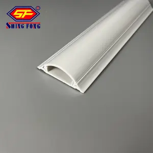 OEM PVC Arc Floor Trunking PVC Cord Cover Half Moon Cable Trunking 50x15