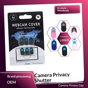 <span class=keywords><strong>Cache</strong></span>-<span class=keywords><strong>webcam</strong></span> coulissant <span class=keywords><strong>amovible</strong></span> pour téléphone portable et ordinateur portable, autocollant de protection pour caméra, logo OEM personnalisé - Product Image 2