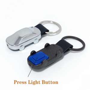 Wholesale Metal Sublimation Blank Car Shape Key Chain <b>Custom</b> logo Metal 3D Car Shape Keyrings Light Motel Keychains - Product Image 5