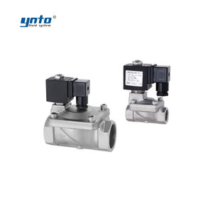 YNTO katup Solenoid dioperasikan <span class=keywords><strong>Pilot</strong></span> baja tahan karat, 1 \ "biasanya tertutup 220V AC/12V 40mm Solenoid untuk Media Gas - Product Image 2
