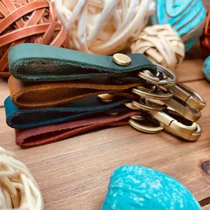 New Wholesale Leather Keychain Blanks Custom Leather Keychain