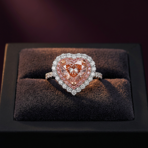 Heart Cut Morganite <b>Cocktail</b> <b>Ring</b> In 18K Solid <b>Gold</b> With For Women Romantic Engagement Style - Product Image 2