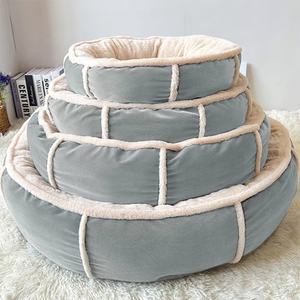 Bantalan tidur anjing, tempat tidur sarang hewan peliharaan bulat hangat musim dingin - Product Image 4