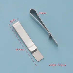 High Quality Hot Sale Fashion Design Custom Logo Blank Metal Stainless Steel Money Clip Tie Clip