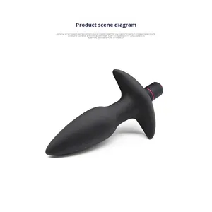 مجموعة سدادات شرجية هزازة من السيليكون سهلة التنظيف ومحمولة، لعبة عاطفية من المورد - Product Image 1