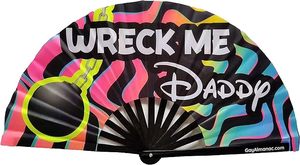 Abanicos Plegables de Bambú y Poliéster de 13 Pulgadas, Estilo Arte Folclórico, Tela en Blanco para Sublimación, con Sonido Fuerte, Estilo Musical Pintado - Product Image 5