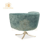 Fauteuil moderne nordique en velours, fauteuil de salon, fauteuil pivotant pour canapé simple, vente en gros directement de l'usine