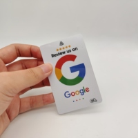 Autocollant Époxy NFC Google Review 120x120mm / Plaque de Commentaires pour Restaurants Ins/Facebook/Yelp/Tripadvisor