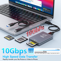 Lecteur de carte OEM ODM 2 en 1 haute vitesse 10Gbps compatible avec les cartes XQD CFExpress Type B SD et Type C Installation externe