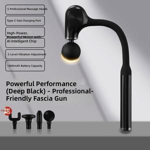 Pistolet de massage portatif sans fil rechargeable à moteur brushless avec 4 têtes de massage pour soulager les douleurs corporelles (dos, taille, épaules) - Product Image 5