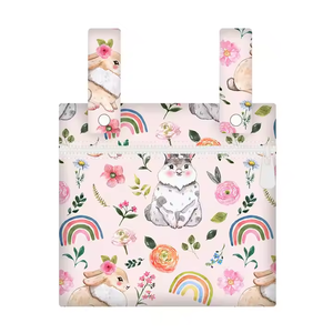 กระเป๋าผ้าอ้อมเด็กกันน้ำแบบเปียกแห้งมีซิปเดียวสามารถนำกลับมาใช้ใหม่ได้รถเข็นกระเป๋าคุณแม่มือคู่สามารถแขวนได้ - Product Image 1