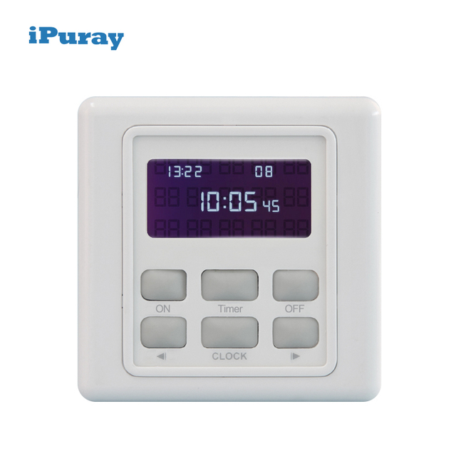 Smart Control Micro-Controlled Daily 20-Period Timer Switch with Memory Function 9.1A 240V AC