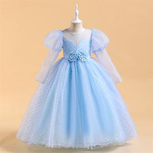 Nuevo Vestido de Dama de Honor de Manga Larga para Niñas, Vestido de Fiesta de Boda para Niñas de 4 a 14 Años, Vestido de Cumpleaños para Niñas - Product Image 4