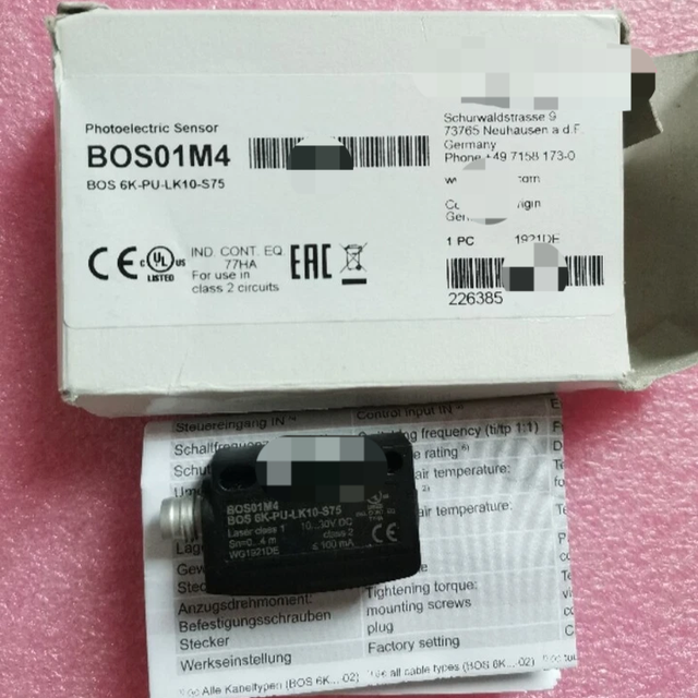 New and Original BOS01M4 BOS 6K-PU-LK10-S75 Photoelectric Sensor Stock in Warehouse PLC Programming Controller
