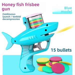 Giocattolo Pistola a Proiettili Morbidi per Bambini, Disco Volante a Forma di Squalo, Sparo Continuo per Ragazzi e Ragazze 4-6 Anni, per Esterni - Product Image 6