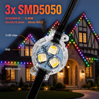 Système de rail 200ft 400ft 500ft 12V 24V 36V pour éclairage de Noël permanent sur avant-toit, lumières ponctuelles extérieures étanches IP68 effet pierre précieuse