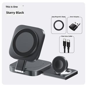 Cargador Inalámbrico Magnético 3 en 1 LISEN Popular de 15W con Carga Rápida, Soporte para Teléfono, Accesorios Esenciales de Viaje para iPhone y Reloj Inteligente - Product Image 6