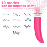 Leistungsstarker Saugvibrator Weiblicher Masturbator Massagegerät Brustwarzen-Stimulator Vibrator Brustmassagegerät Sexspielzeug Oral-Zungen-Lecken