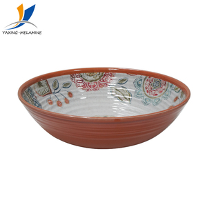 Plateaux de vaisselle en mélamine à fleurs à filetage incassable assiettes et plats en plastique <span class=keywords><strong>mélanine</strong></span> - Product Image 3