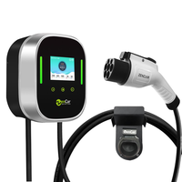 Zencar 1phase 32A 7KW Wallbox EV Station de charge Chargeur de véhicule de voiture électrique Home Fast EV Charge WiFi App avec connecteur GBT