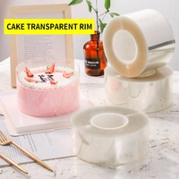 Film Transparent AK pour Pâtisserie, Ruban Adhésif de Protection pour Gâteaux, Film Acétate pour Envelopper les Gâteaux, Anneaux de Décoration pour Gâteaux