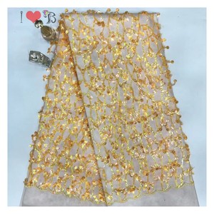 Đẹp <span class=keywords><strong>3D</strong></span> Hoa Đính Chất Lượng Cao Đính Cườm Ren Thêu Phi Pháp Sequins <span class=keywords><strong>Net</strong></span> Ren Cho Váy Cưới Cô Dâu - Product Image 3