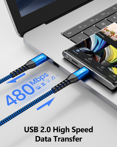 Câble USB C tressé en nylon SUNGUY 0,6 m certifié CE, prêt à être expédié, charge rapide 60W, câble de données, câble USB personnalisé - Product Image 4