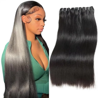 Lots de Cheveux Remy 10A 12A 15A en Gros, Non Traités, Bruts, à Trame Unique, Lisses Comme des Baguettes, Extensions de Cheveux Chinois
