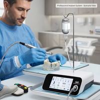 Motor Eléctrico Quirúrgico Dental Wisedent con Luz LED, Juego Completo con Pieza de Mano, Pedal y Sistema de Irrigación por Agua