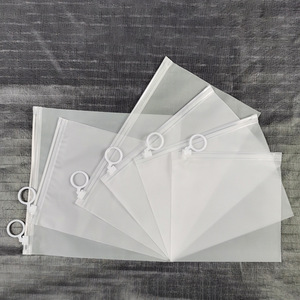 Transparent <b>Pull</b> Tab Zipper Bag Circular Ring Plastic Self Sealing High Packaging Bag For clothing - Product Image 1