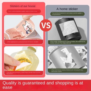 Etiquetas Adhesivas Transparentes Personalizadas a Prueba de Agua para Bebidas, Etiquetas para Té con Leche, Fresas y Frutas con Diseño Gratuito, Papel Recubierto - Product Image 4