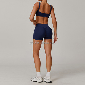 Ensemble de shorts de yoga taille haute respirant effet seconde peau, extensible dans les quatre sens, écologique, grande taille, soutien-gorge de sport pour femme, ensemble 4 pièces - Product Image 3