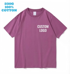 Camiseta de cuello redondo personalizable al por mayor, informal, 100% algodón, oversize, lisa, multicolor, para hombre, 230G. - Product Image 2