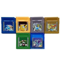 En Stock anglais espagnol allemand italien jaune rouge or vert bleu argent cristal Version Gameboy GBC Card Game