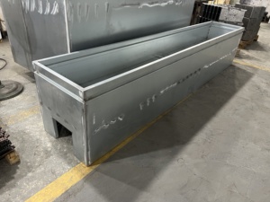 Jardinera Rectangular <span class=keywords><strong>de</strong></span> Aluminio Contemporánea YISHANG, Maceta Larga para Exhibición en Jardín o Hogar - Product Image 1