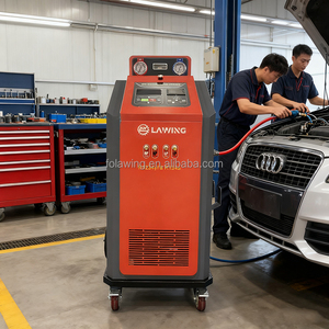 공장 직판 고품질 듀얼 시스템 차량 에어컨 플러시 회수 및 충전 R1234yf R134a 자동 AC 장비 - Product Image 2